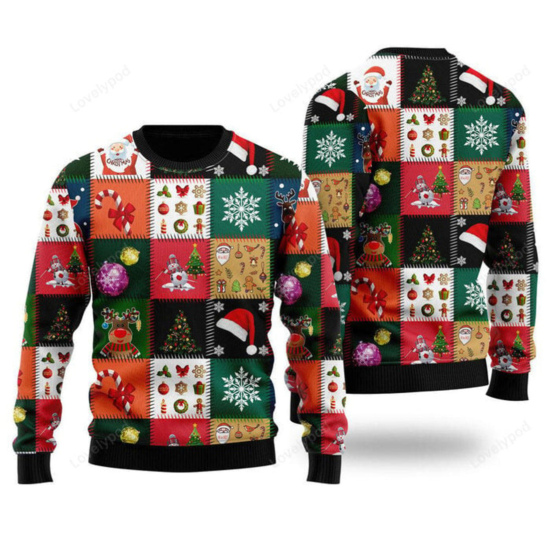 FUNSTUFFPRINT Fancy Ugly Christmas Sweater For Men, women, Adult Ugly Sweater