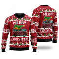 FUNSTUFFPRINT Hippie Car Merry Christmas Ugly Christmas Sweater For Men, women, Adult Ugly Sweater