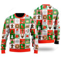 FUNSTUFFPRINT Merry Christmas Light It Up Pattern Ugly Christmas Sweater For Men & Women, Adult Ugly Sweater