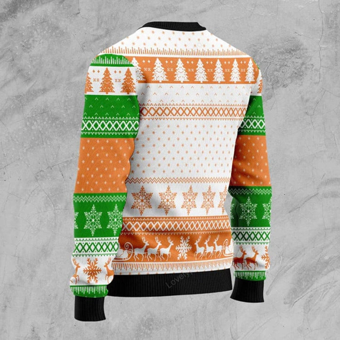 FUNSTUFFPRINT Go Vegan Ugly Christmas Sweater, Go Vegan 3D Printed Graphic Ugly Sweater