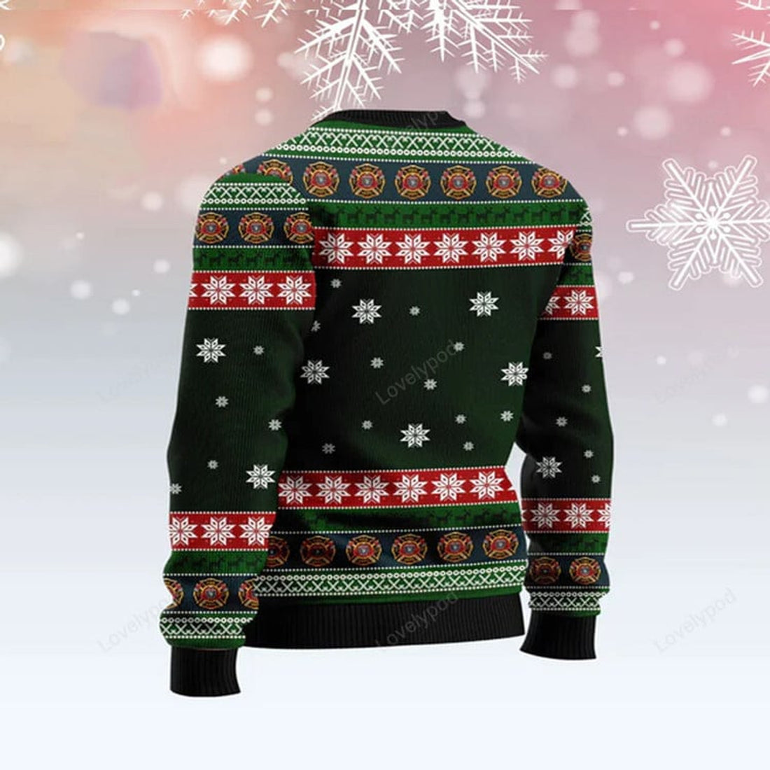FUNSTUFFPRINT Firefighter Firemas ugly Christmas Sweater, Firefighter 3D Printed Graphic Long Sleeve Sweatshirts Ugly Sweater
