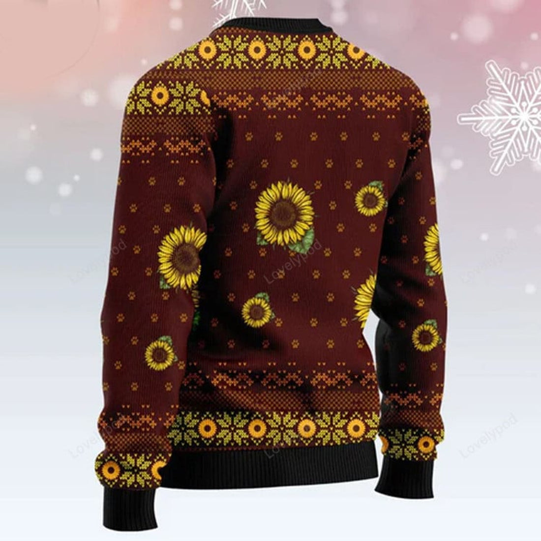 FUNSTUFFPRINT Dog Mom ugly Christmas Sweater gift for Mom, Dog Mom 3D Printed Graphic Long Sleeve Sweatshirts Ugly Sweater