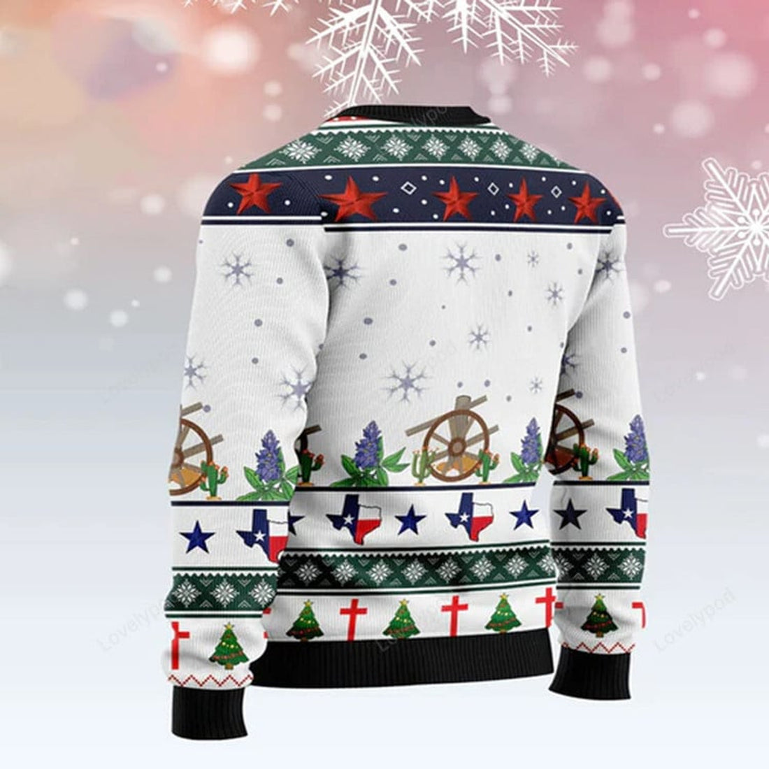 FUNSTUFFPRINT Texas Merry Christmas unisex womens & mens, couples matching, friends ugly christmas holiday sweater gifts Ugly Sweater