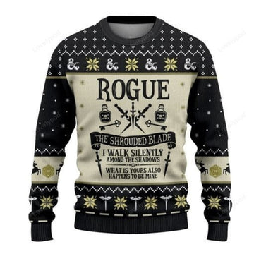 FUNSTUFFPRINT DnD Classes Collection Christmas 3D Sweater for men, women Ugly Sweater