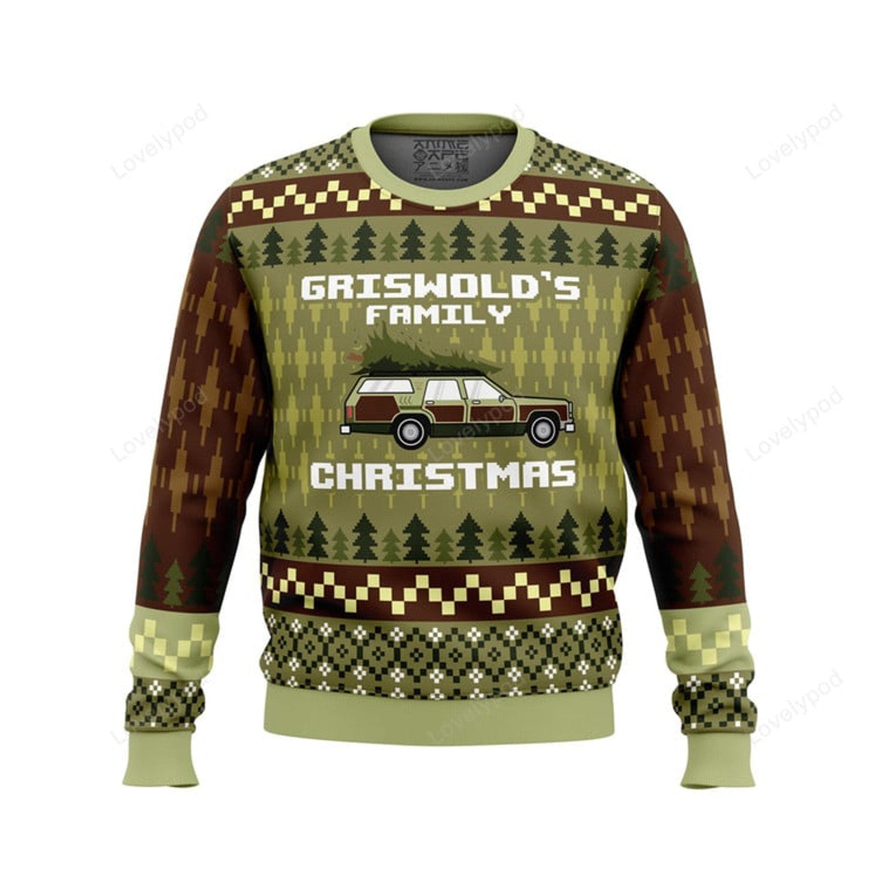 FUNSTUFFPRINT Griswolds Family Christmas Vacation Ugly Christmas Sweater, Griswold Ugly Christmas Sweater, Funny Christmas Sweater Ugly Sweater