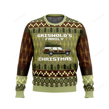 FUNSTUFFPRINT Griswolds Family Christmas Vacation Ugly Christmas Sweater, Griswold Ugly Christmas Sweater, Funny Christmas Sweater Ugly Sweater