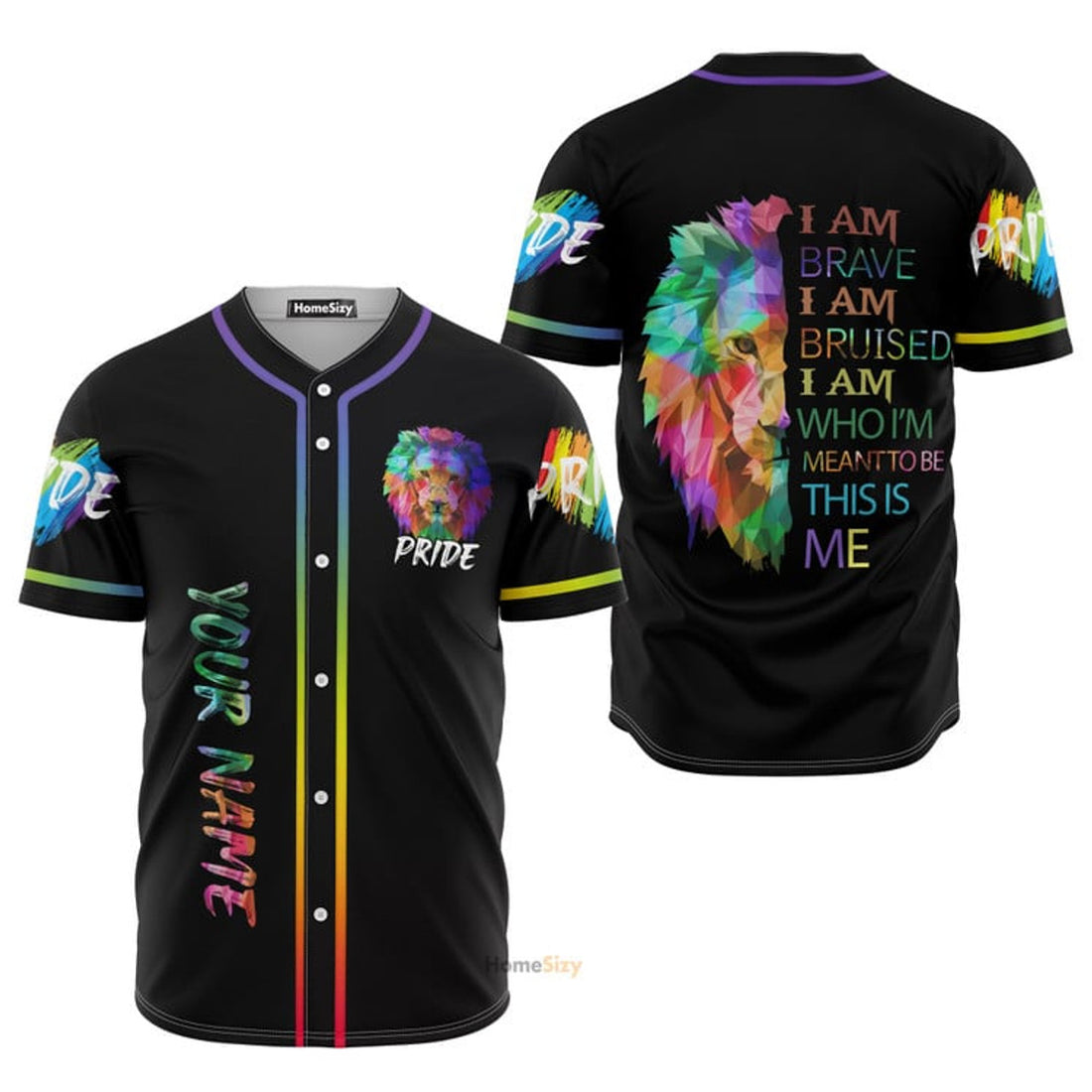Custom Name LGBT Pride - Personalized Baseball Jersey