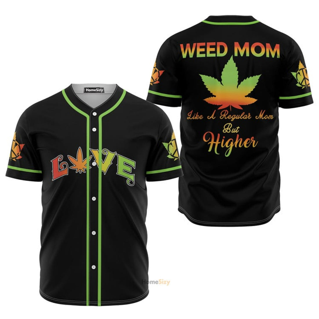 Weed Mom Like A Regular Mom - Baseball Jersey