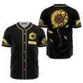 Custom Name Skull Sunflower - Personalized Baseball Jersey