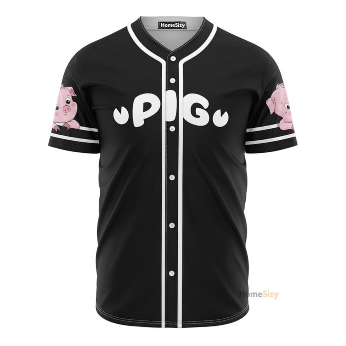 Custom Name Love Cute Pig - Personalized Baseball Jersey