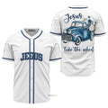 Jesus Takes The Wheel - Baseball Jersey