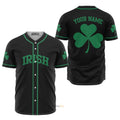 Custom Name Irish Black Green - Personalized Baseball Jersey