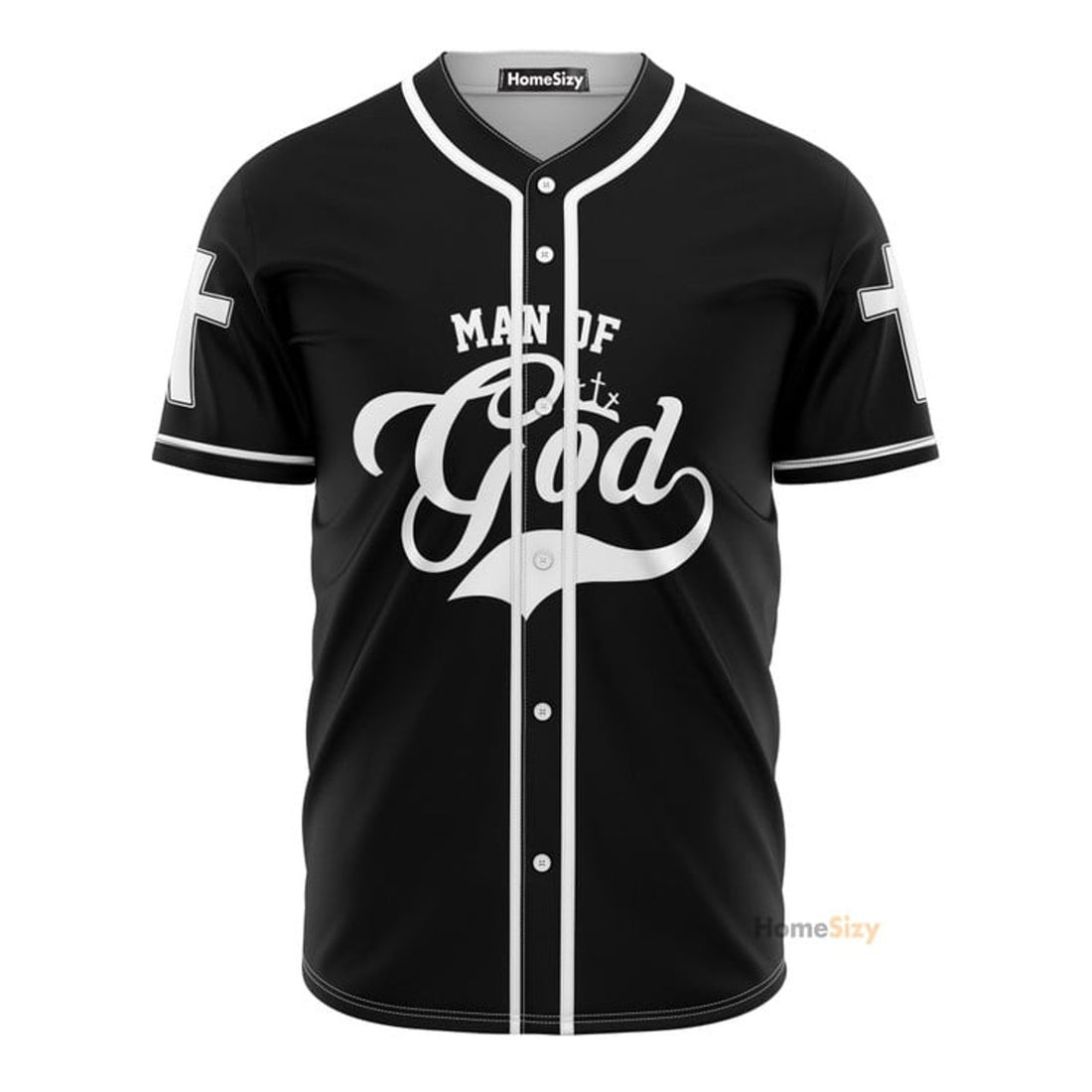 Custom Number Man Of God Jesus - Personalized Baseball Jersey