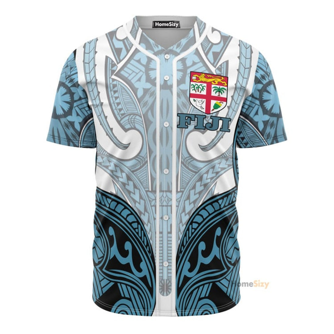 Fiji Active Special Flag Polynesian Tattoo - Baseball Jersey