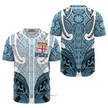 Fiji Active Special Flag Polynesian Tattoo - Baseball Jersey