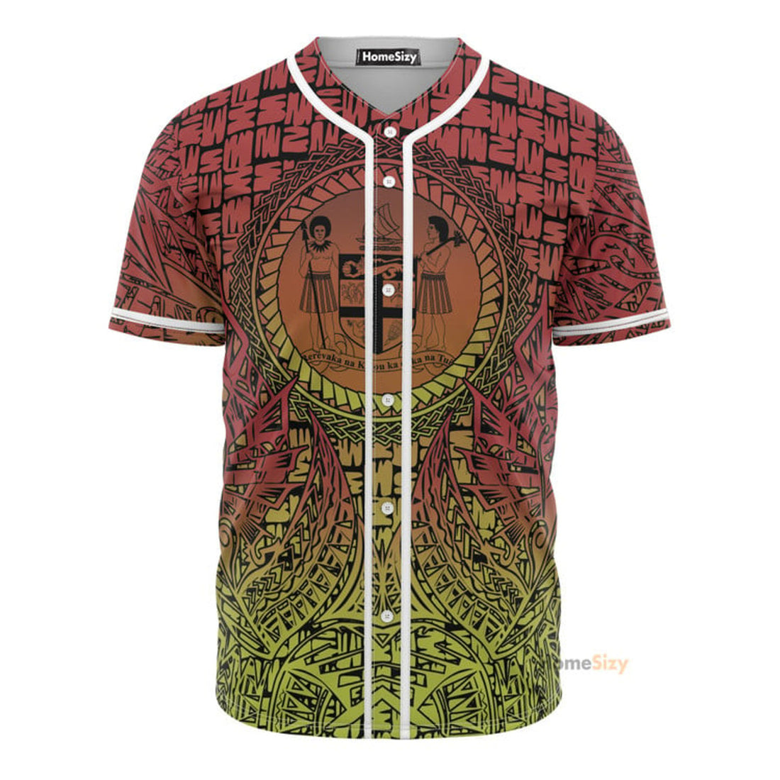 Fiji Polynesian Circle Pattern - Baseball Jersey