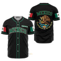 Custom Name Mexico Logo - Personalized Baseball Jersey
