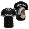 Chief Native American Black And White - Baseball Jersey
