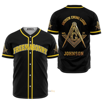 Custom Name Freemasonry - Personalized Baseball Jersey