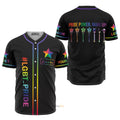 Custom Name LGBT Pride Power - Personalized Baseball Jersey