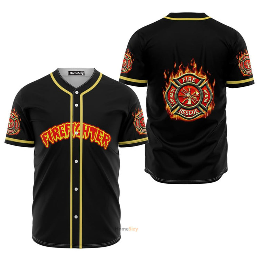 Firefighter Love - Personalized Baseball Jersey