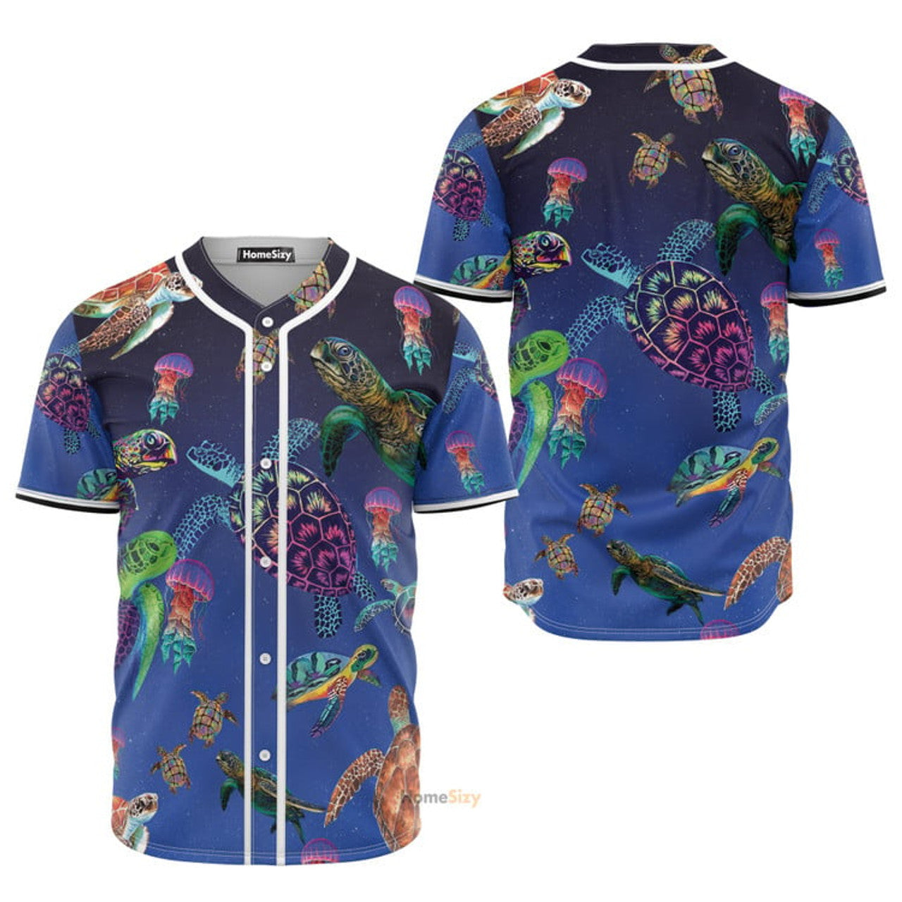 Sea Turtle Glowing - Baseball Jersey