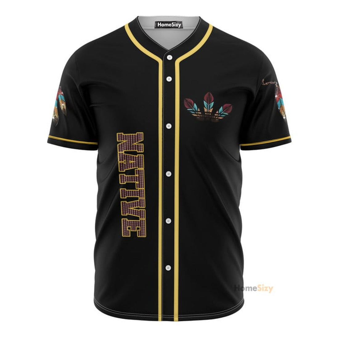 Native Feather Colorful - Personalized Baseball Jersey