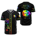 Lgbt Pride Rainbow Lips- Baseball Jersey