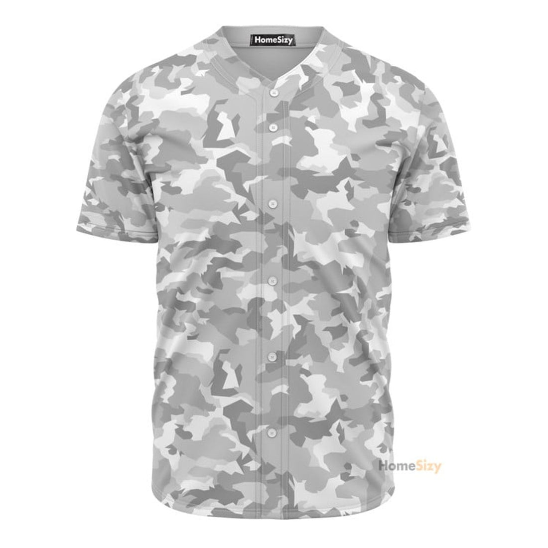 White Snow Camouflage - Baseball Jersey