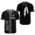 Custom Name Native American Feathers White - Personalized Baseball Jersey