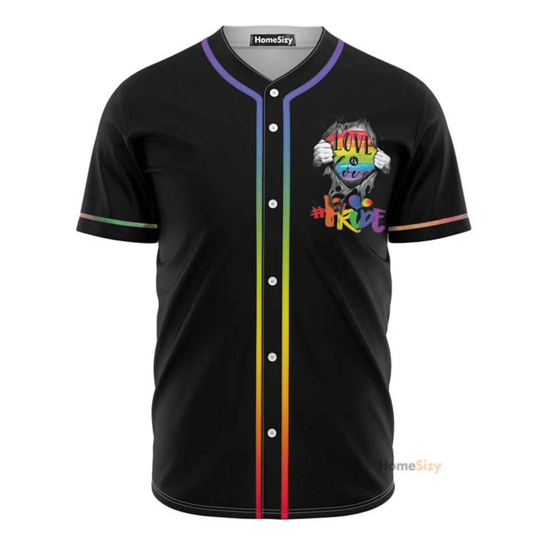 Amazing LGBT Pride Love Is Love - Baseball Jersey Printed