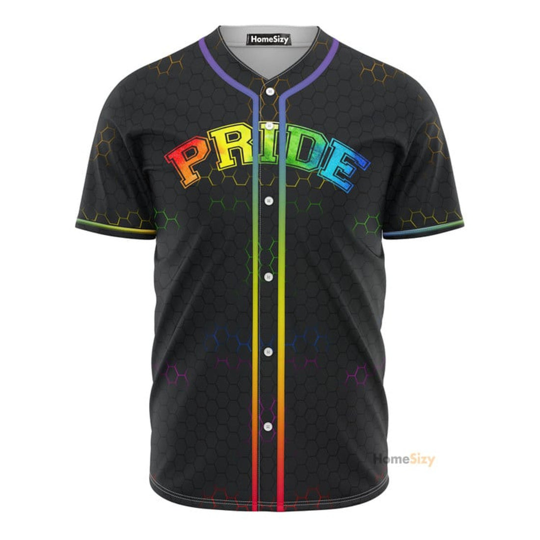Lgbt Pride Hexagon Pattern - Baseball Jersey