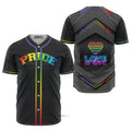Lgbt Pride Hexagon Pattern - Baseball Jersey