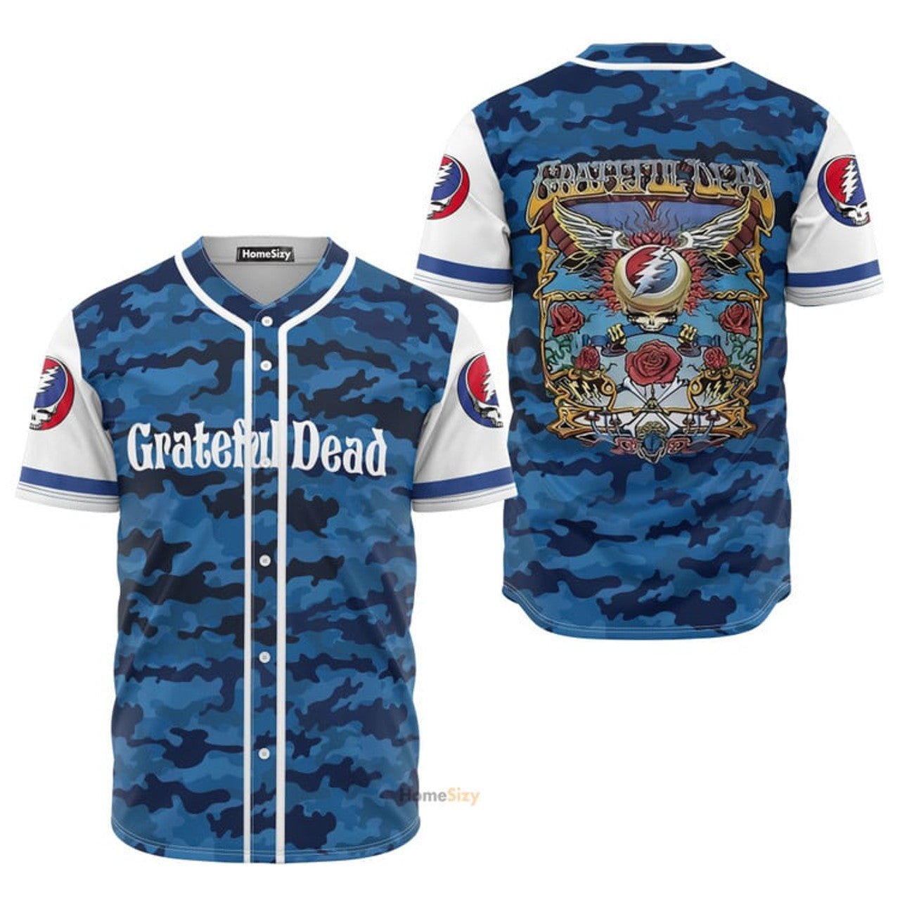 The Grateful Dead Camo - Baseball Jersey