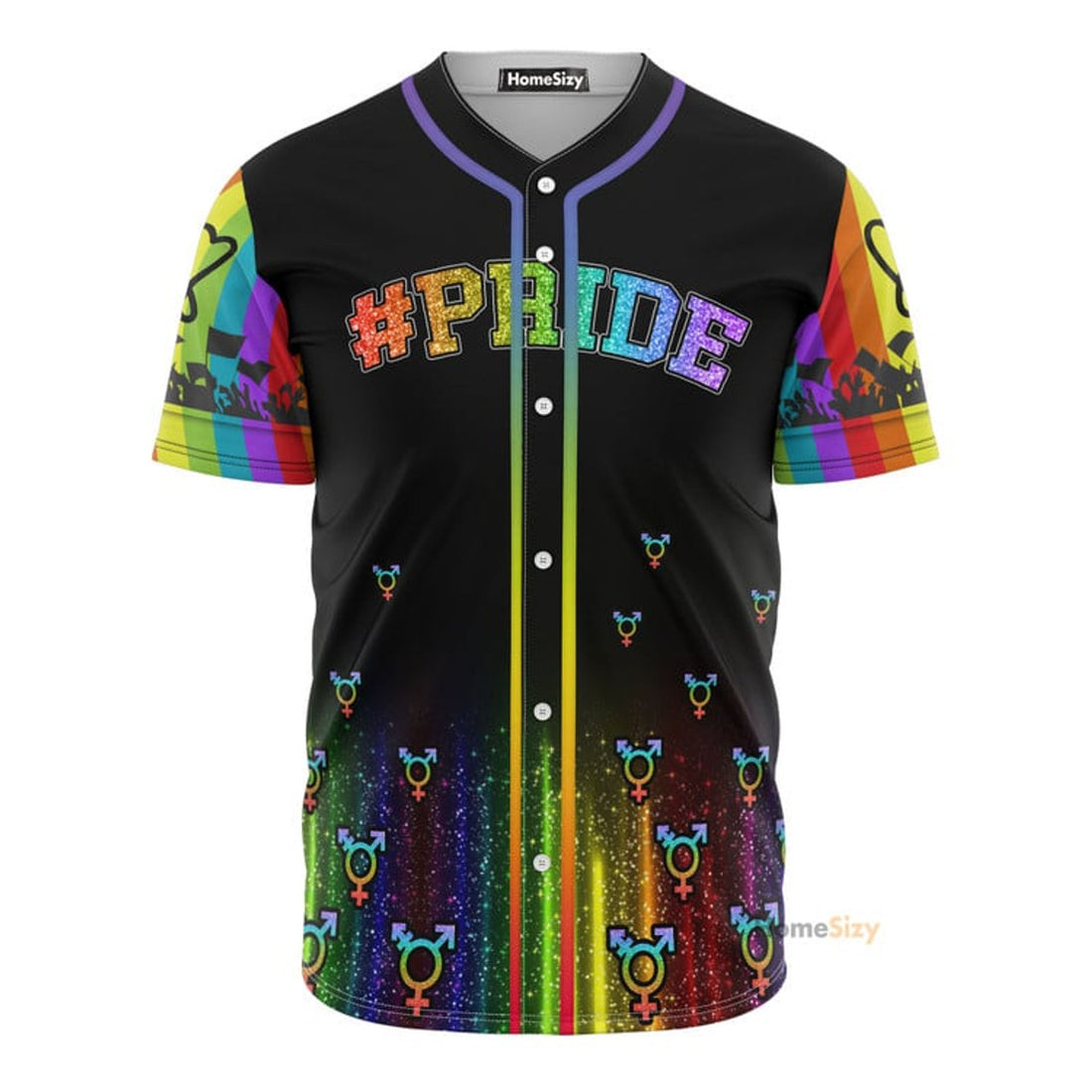 Lgbt Pride Dont Be Fraid To Show Love - Baseball Jersey