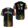 Lgbt Pride Dont Be Fraid To Show Love - Baseball Jersey