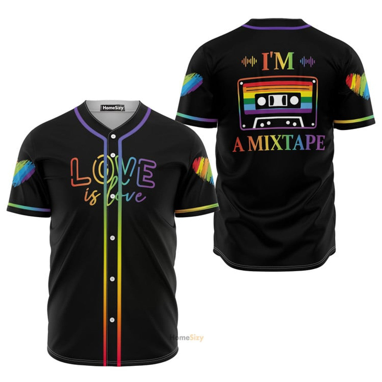Lgbt Love Is Love - Baseball Jersey