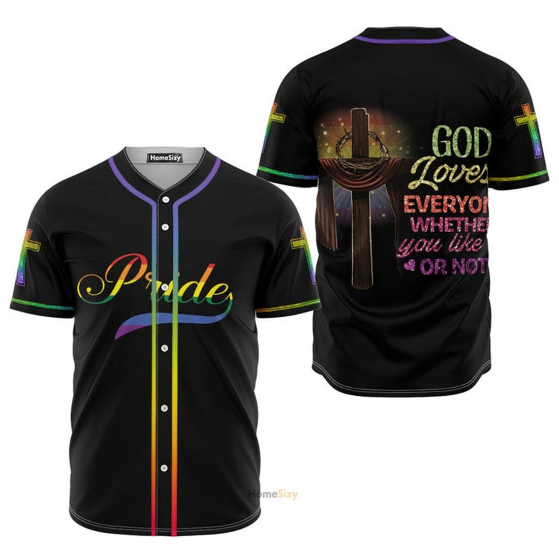 LGBT Pride Rainbow Color - Baseball Jersey
