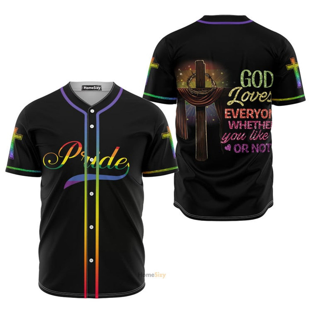 LGBT Pride Rainbow Color - Baseball Jersey