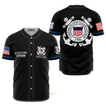 Custom Name US Coast Guard Veteran - Personalized Baseball Jersey