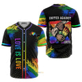 Lgbt Love Is Love Heart Beats - Baseball Jersey