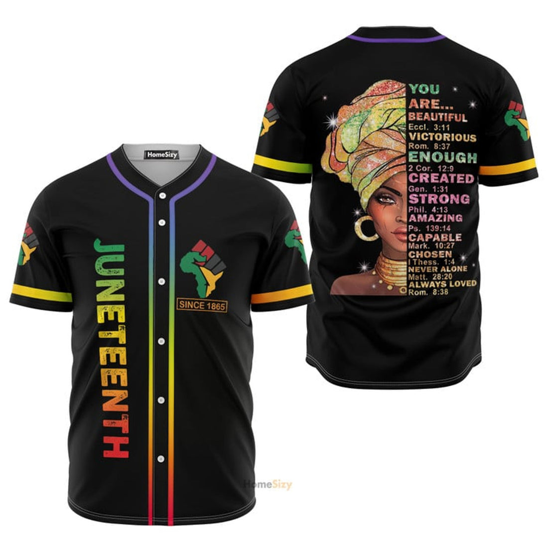 Juneteenth Since 1865 Black Girl Magic - Baseball Jersey