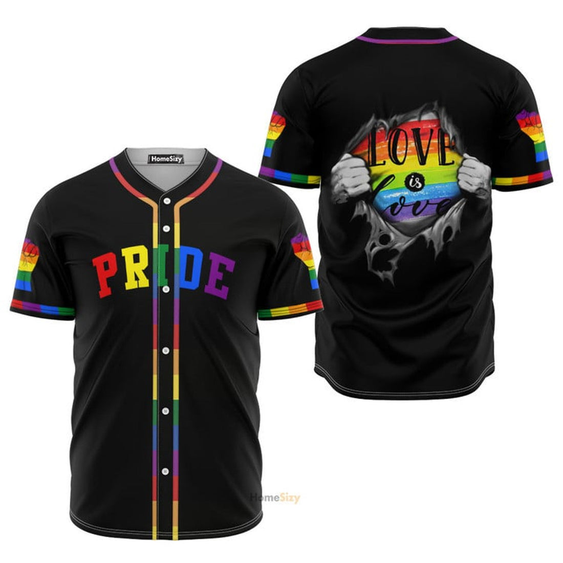 Love Is Love LGBT Pride - Baseball Jersey