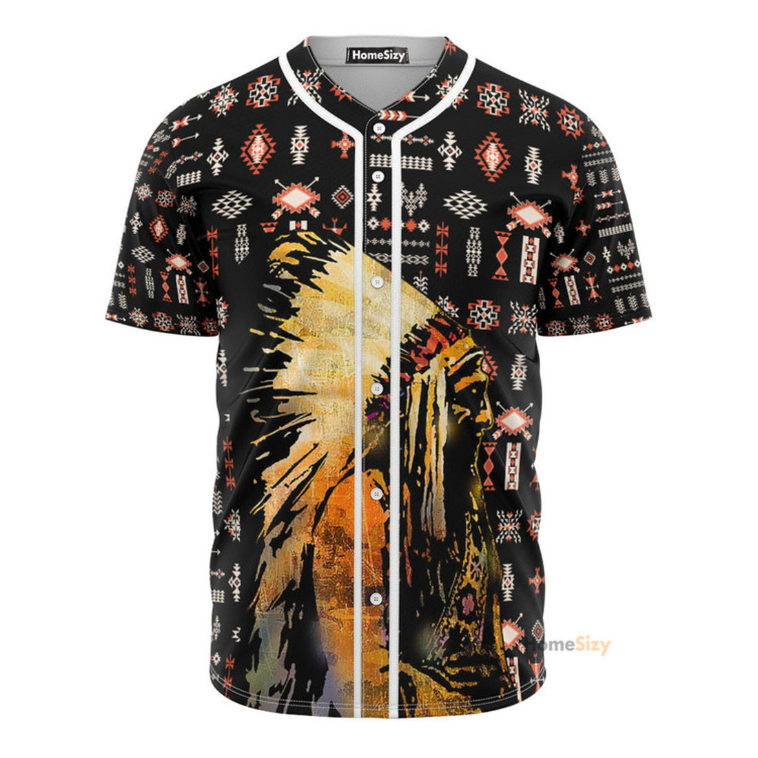 Native American Headdress - Baseball Jersey