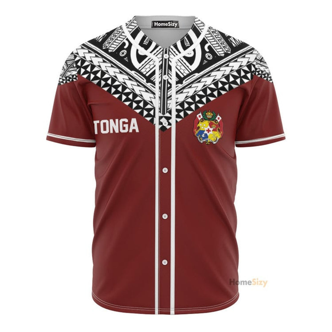 Tonga Polynesian Symbol - Baseball Jersey