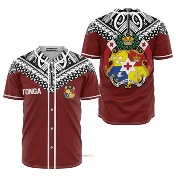 Tonga Polynesian Symbol - Baseball Jersey
