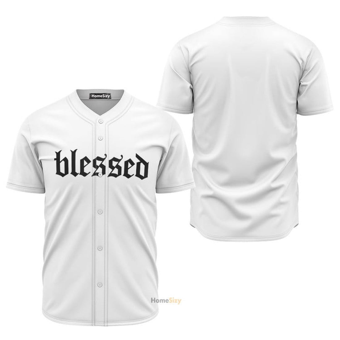 Blessed Black And White - Baseball Jersey