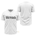 Blessed Black And White - Baseball Jersey