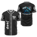 Custom Name Jeep Adventure Black - Personalized Baseball Jersey