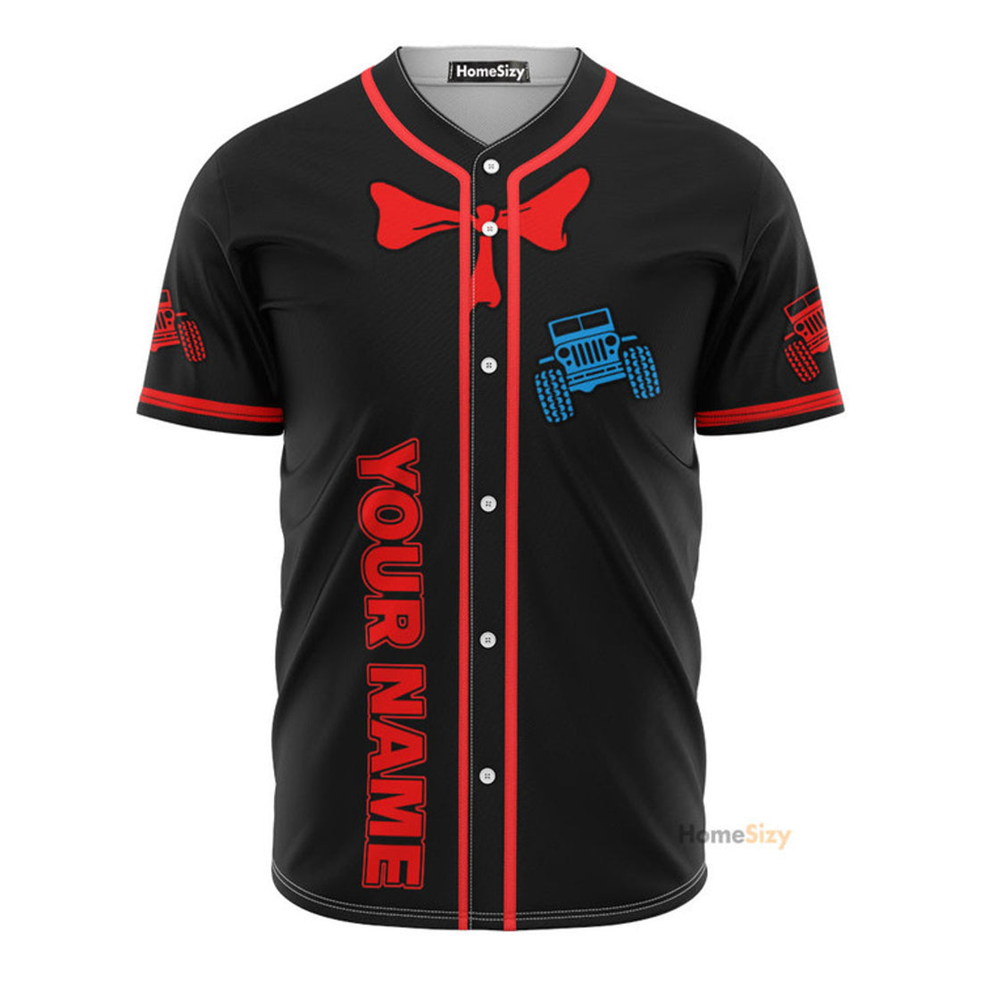 Custom Name Drive Jeep - Personalized Baseball Jersey